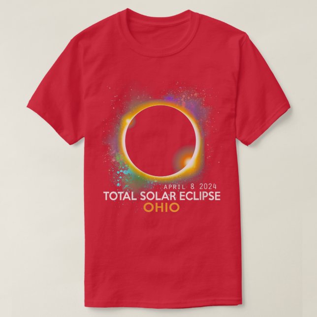 T-shirt Femmes Total Solaire Eclipse 2024 Totalité 040824  (Design devant)