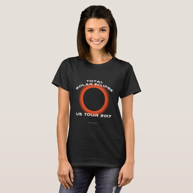 T-shirt Femmes totales de la visite 2017 des USA d'éclipse (Devant entier)