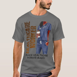 T-shirt Femmes Travailleuse en santé noire Femmes Pride Mo
