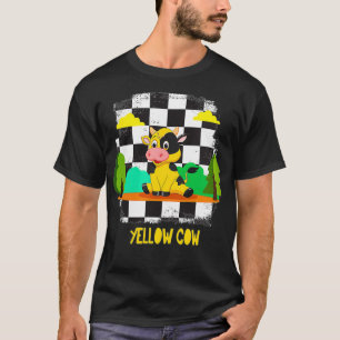 T-shirt FEMMES Vache jaune TV VNeck