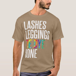 T-shirt Femmes Vérifier Liste Lashes Leging Tie Dye Automn