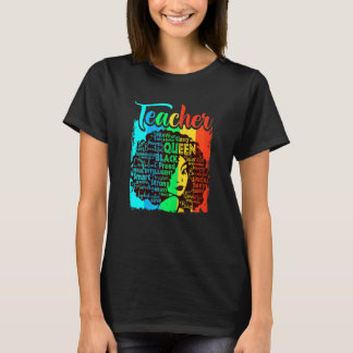 T-shirt Femmes Vintage Afro Enseignant Histoire Noire Mois
