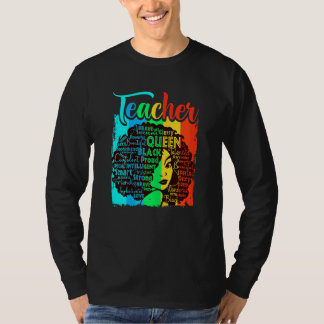 T-shirt Femmes Vintage Afro Enseignant Histoire Noire Mois