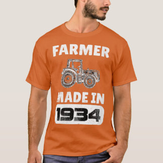 T-shirt Femmes Vintage Agriculteur Né En 1934 89 Ans Fa