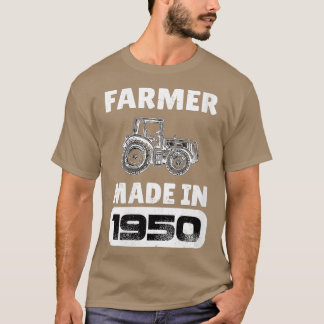 T-shirt Femmes Vintage Agriculteur Né En 1950 73 Ans Fa
