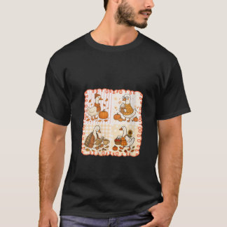 T-shirt Femmes Vintage Goose Saison Citrouille Automne Fal