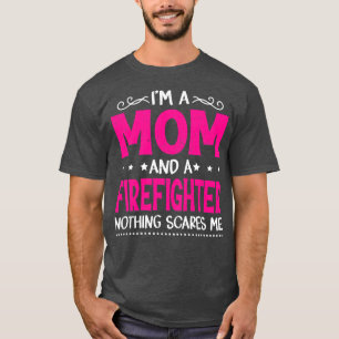 T-shirt Femmes Vintage Je suis maman et pompier Funny M