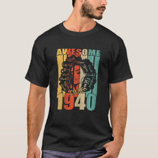 T-shirt Femmes Vintage stupéfiant depuis 1940 Black Melani