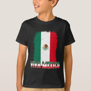 T-shirt Femmes Viva Mexique Drapeau Hommes Enfants Garçon 
