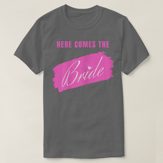 T-shirt Femmes Voici La Mariée  (Design devant)
