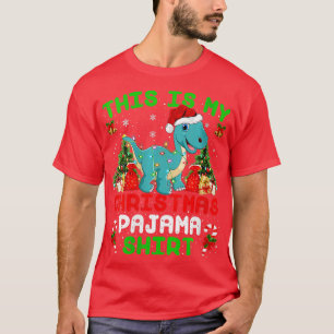 T-shirt Femmes Voici Mon Pyjama Brontosaurus C