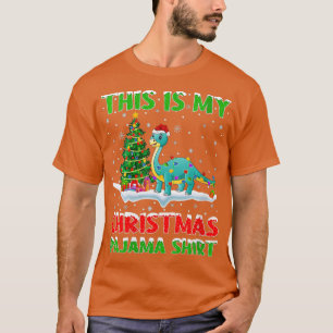 T-shirt Femmes Voici Mon Pyjama Brontosaurus C