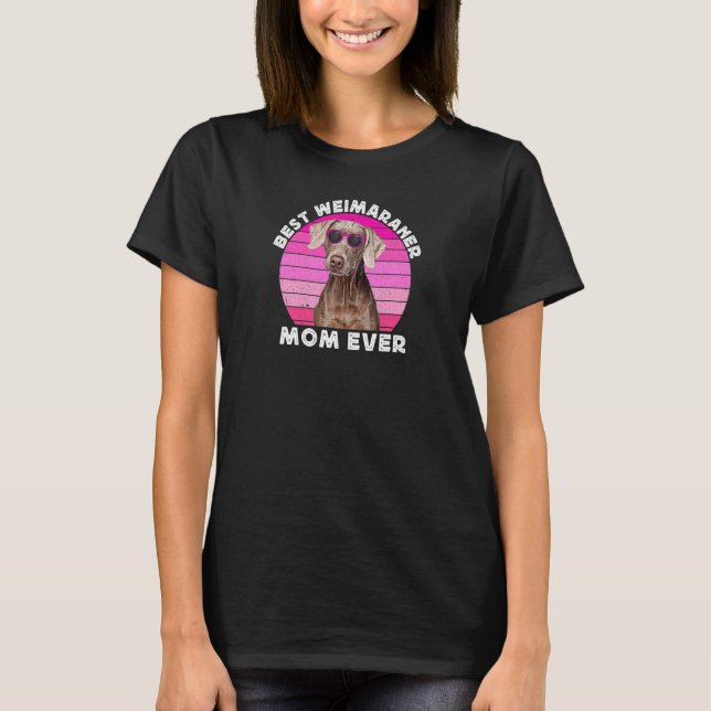 T-shirt Femmes Weimaraner Maman Pour Femmes Retro Weimaran (Devant)
