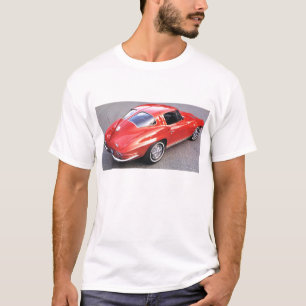 T-shirt Fenêtre à fractionnement rouge Corvette classique