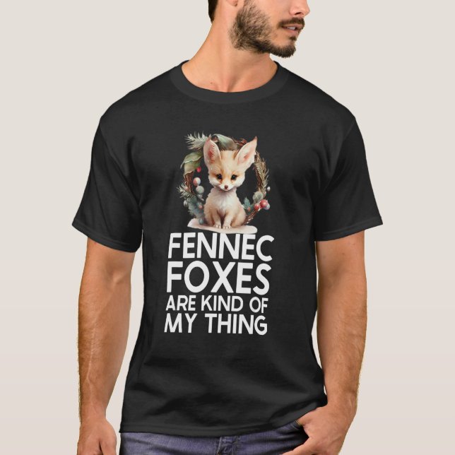 T-shirt Fennec Fox mignonne Fennic Foxes Fenec Animal Fox  (Devant)