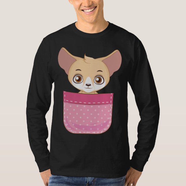 T-shirt Fennec Fox Pocket Fennec Fox  Fennec Foxes (Devant)
