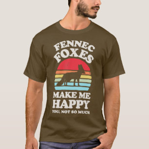 T-shirt Fennec Foxes Me Rendre Heureux Sunset Retro