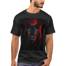 Fenrir - Loup noir aux yeux rouges