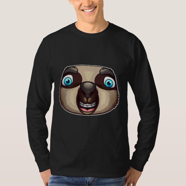 T-shirt Fente cool Avec Bras Dentaires Drôle (Devant)