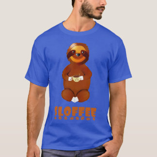 T-shirt Fente Pun Sloth Avec Cadeau Café