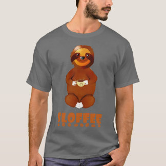 T-shirt Fente Pun Sloth Avec Café Cadeau 1