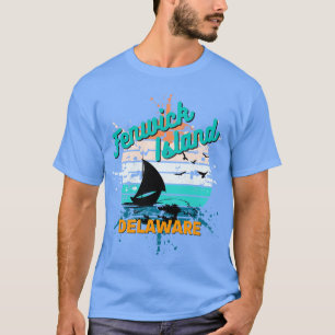 T-shirt Fenwick Island Delaware Retro Vintage Island TShir