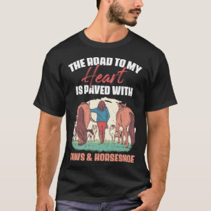 T-shirt Fer à cheval Empreinte de patte Vie rurale pour ch