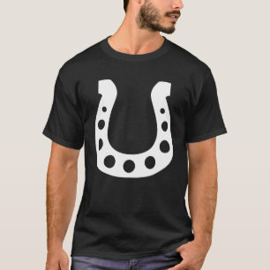 T-shirt Fer à cheval heureux blanc