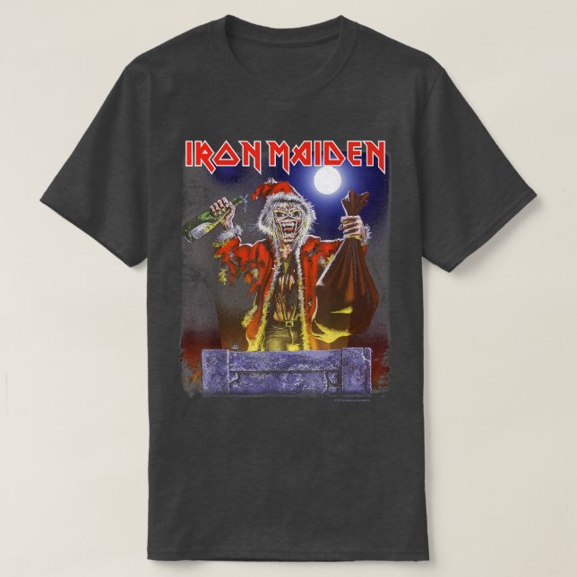 T-shirt Fer MaidenPas de prière Père Noël Eddie Noël (Design devant)