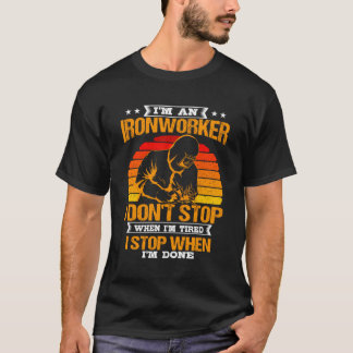 T-shirt Fer Retro Vintage Sunset Entrepreneur Welt