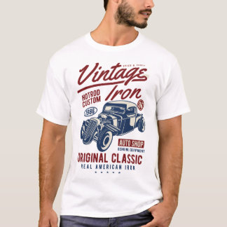 T-shirt fer Vintage, voitures