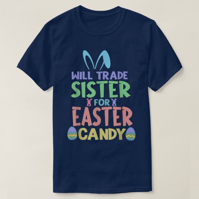 T-shirt Fera Échanger Soeur Pour Amateur De Chocolat De Pâ (Design devant)