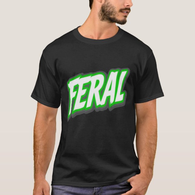 T-shirt feral - Conception de l'énoncé gothique sa (Devant)