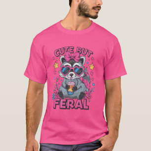 T-shirt Feral Girl Summer Funny mème mignonne mais Feral R