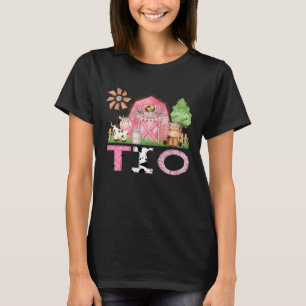 T-shirt Ferme d'animaux rose Tio Anniversaire Enfants Fami