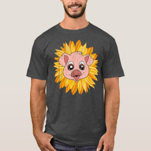 T-shirt Ferme de Piglet Amoureux des animaux Tournesol jau