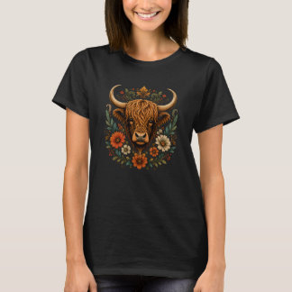 T-shirt Ferme de vache des Highlands Amoureux Thème Animal