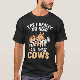 T-shirt Ferme de vaches mignonnes Animal Oui, j'ai vraimen