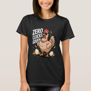 T-shirt Ferme Drôle de Poulet Aucun Caquet Donné Humour de
