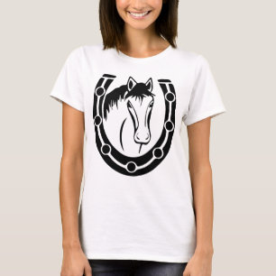T-shirt Ferme équestre de Cheval Western Horseshoe