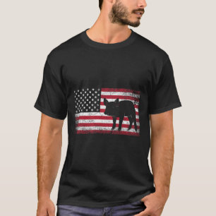 T-shirt Ferme fermière Pig Bbq 4 juillet Drapeau américain