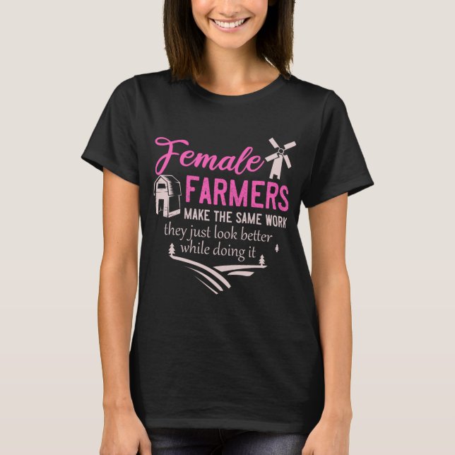 T-shirt Ferme Fille Animaux Femme Farmer Rancher Fille (Devant)
