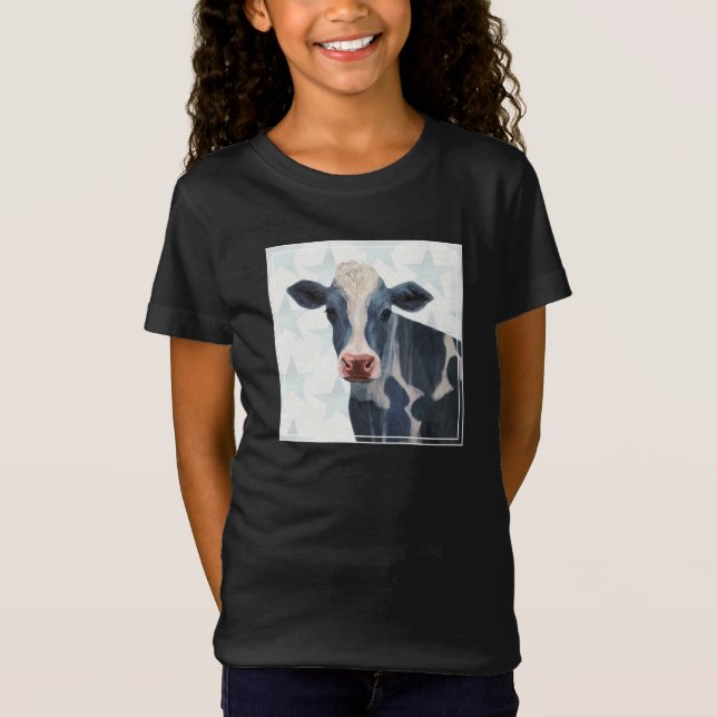 T-Shirt Ferme patriotique - Vache (Devant)