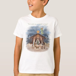 T-shirt Ferme rustique Noël Nativité traditionnelle