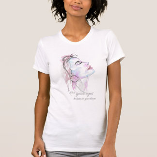 T-shirt fermez les yeux et écoutez votre coeur