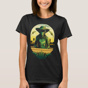 T-shirt Fermier Alien UFO Extraterrestrial Farming 1