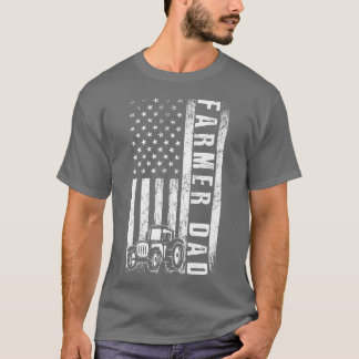 T-shirt Fermier DAD Drapeau américain Fermier Agriculture 