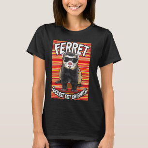 T-shirt Ferret Coolest Pet On Earth Retro Lunettes de sole