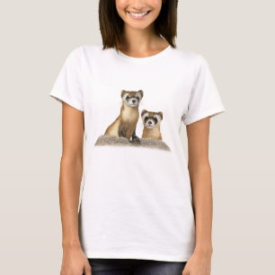 T-shirt Ferret Duo aux pieds noirs