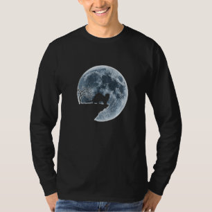 T-shirt Ferret Halloween Costume Lune Silhouette Déplaisan